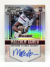 MALCOLM AGNEW SILVER PRIZM AUTO ~ 2015 PANINI COLLEGIATE DRAFT PICKS #215
