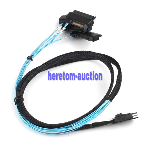 Internal Mini SAS 36Pin SFF-8087 to 4 x 29Pin SFF-8482 with SATA Power Cable - Picture 2 of 10