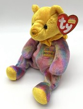 Ty Beanie Babies  November  the Yellow Birthday Topaz Birthstone Teddy Bear
