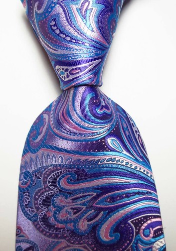 Secdtie Men's Floral Paisley Silk Tie - Woven Jacquard Formal Necktie, 57" Length