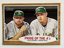 2011 Topps Heritage Pride Of The A's Dallas Braden/Trevor Cahill Oakland A’s 127