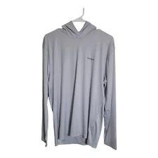 Simms Hoodie Men M Gray Artist Tech Hoody Series Trout Logo Gorpcore Fishing 