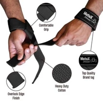 Lifting Straps Motox Fitness Powerlifting Weight Lift Black New In Packaging