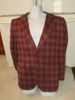 Vintage Red and Black Plaid with Yellow Accent Blazer SK /& Company 80/'s....Size 12 With Pockets....In Excellent Condition Lined