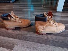 Timberland 12909 Wheat Nubuck Premium Waterproof Junior Boots Size 5.5M