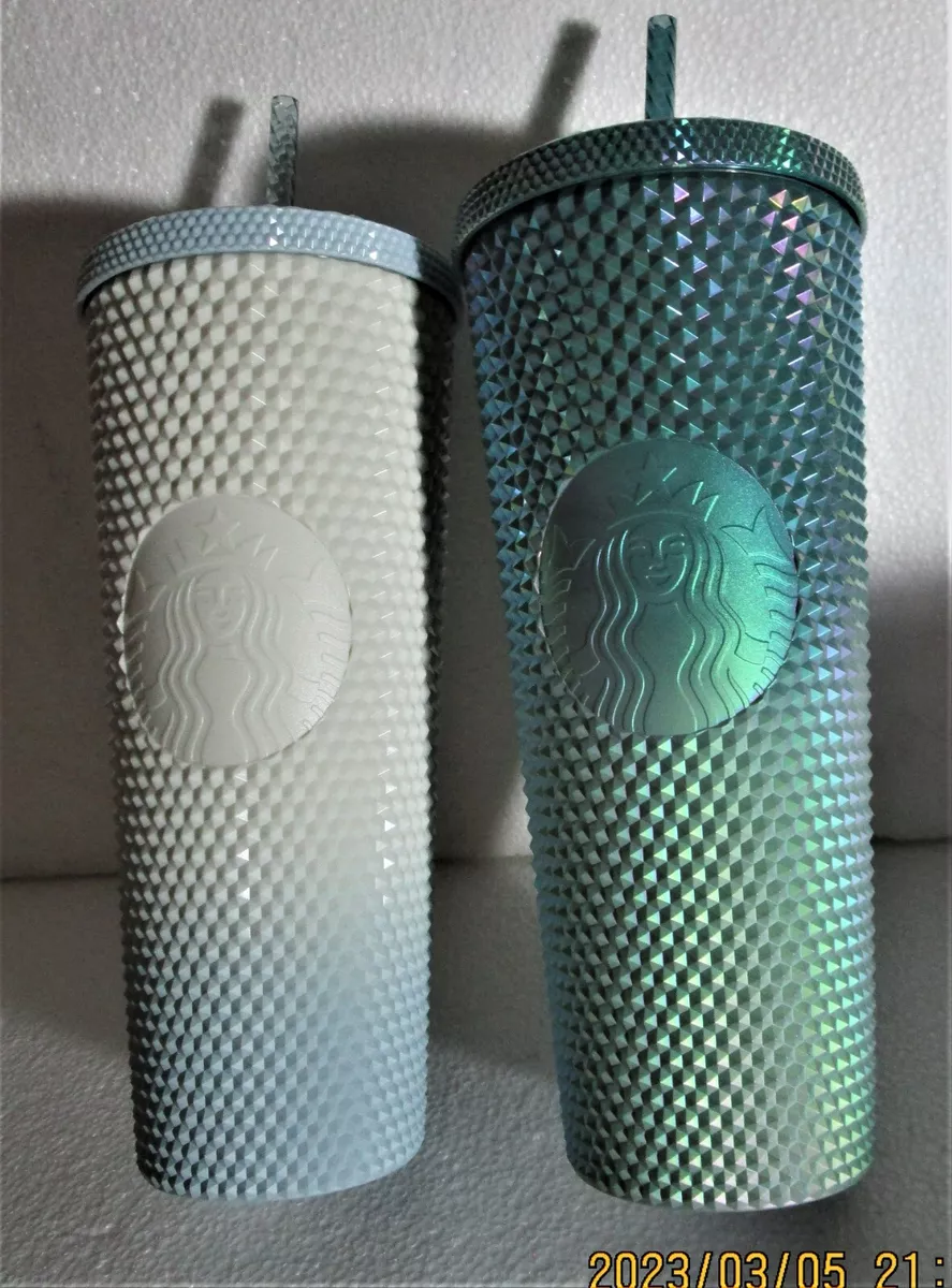 NEW Starbucks Metalic Green Bling Studded Cup 24oz Holiday 2023 Limited  Edition