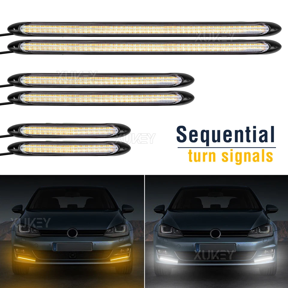 LED Car Light Strip DRL Daytime Running Light Turn Front FOG Lamp Driving 12V - Image 2 of 4