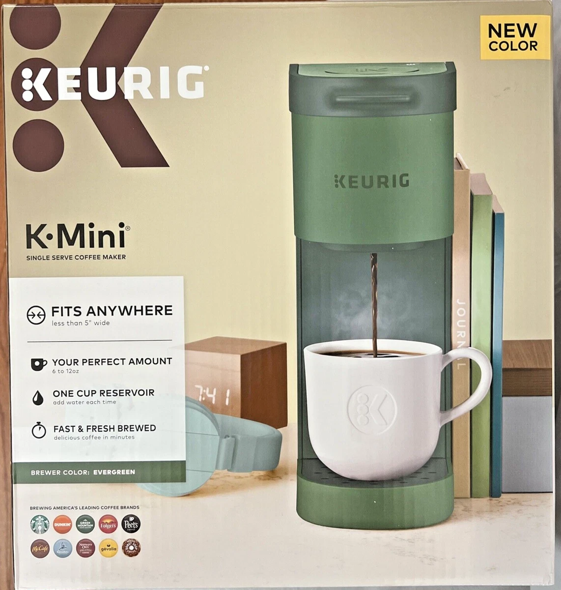 Keurig KMini Single Serve KCup Pod Coffee Maker Evergreen, 58 OFF