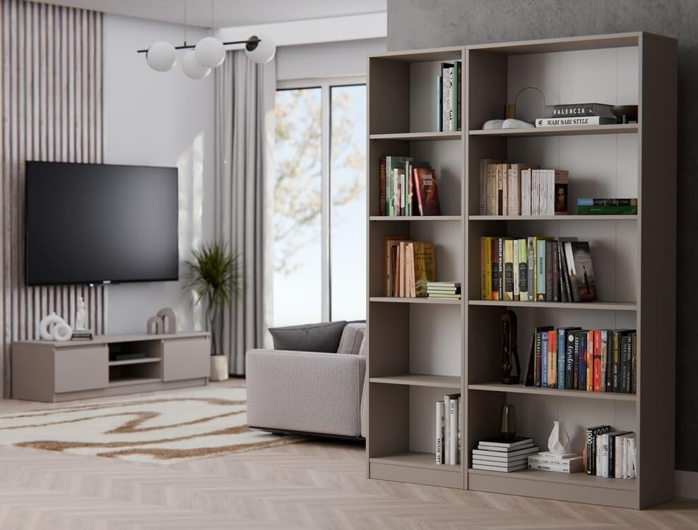 BDW Étagère Bibliothèque sur pied 80 x 30x182cm pour bureau