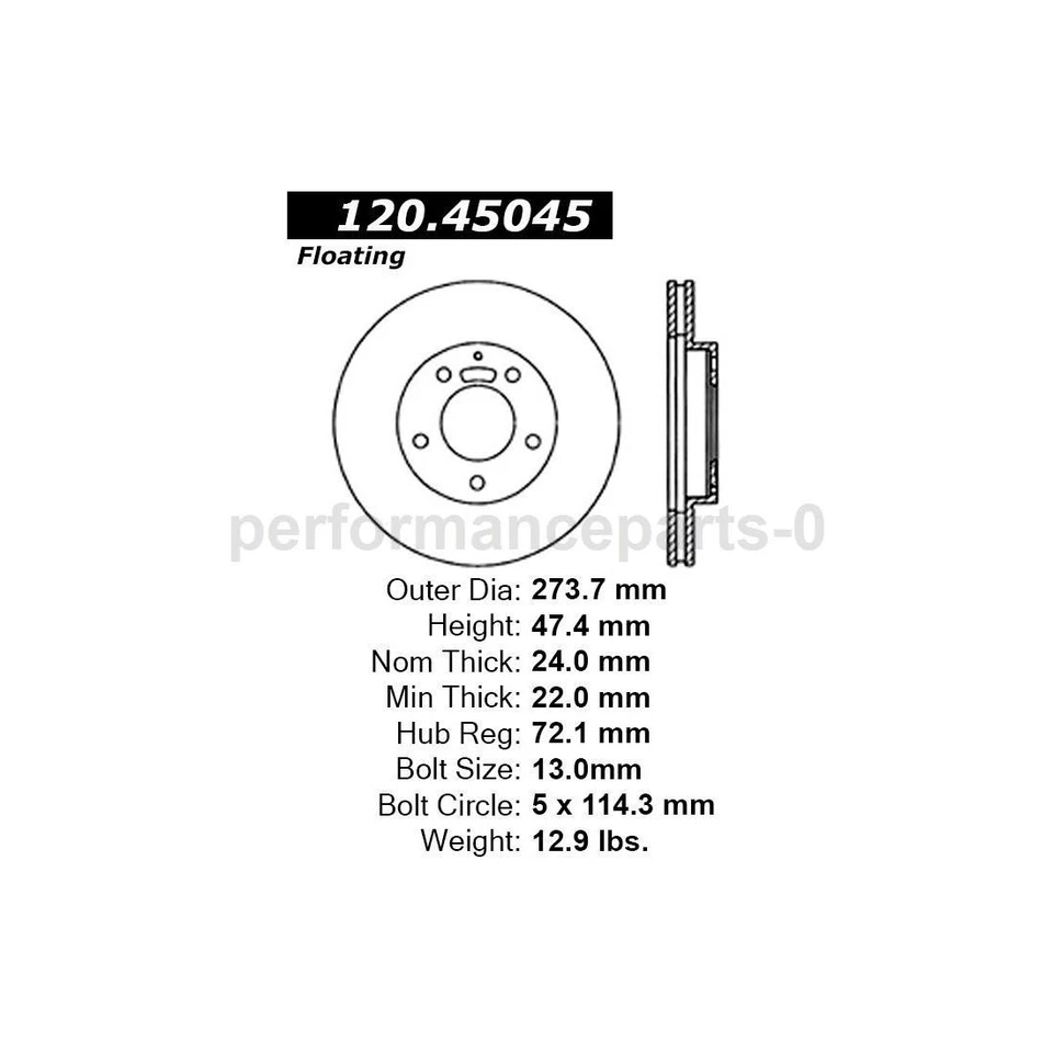 Juego de pastillas de freno de disco delanteras Centric Parts rotor de freno de disco para Mazda 626 1998-2002 Foto 4 de 4