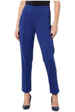 C Wonder by Christian Siriano Women's Ponte Knit Pin-Tuck Pant Navy