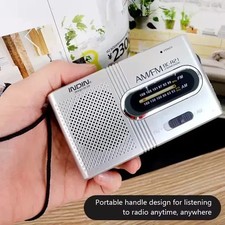 Travel AM FM Radio Battery Powered Mini Pocket Built-in Speaker Stereo Portable