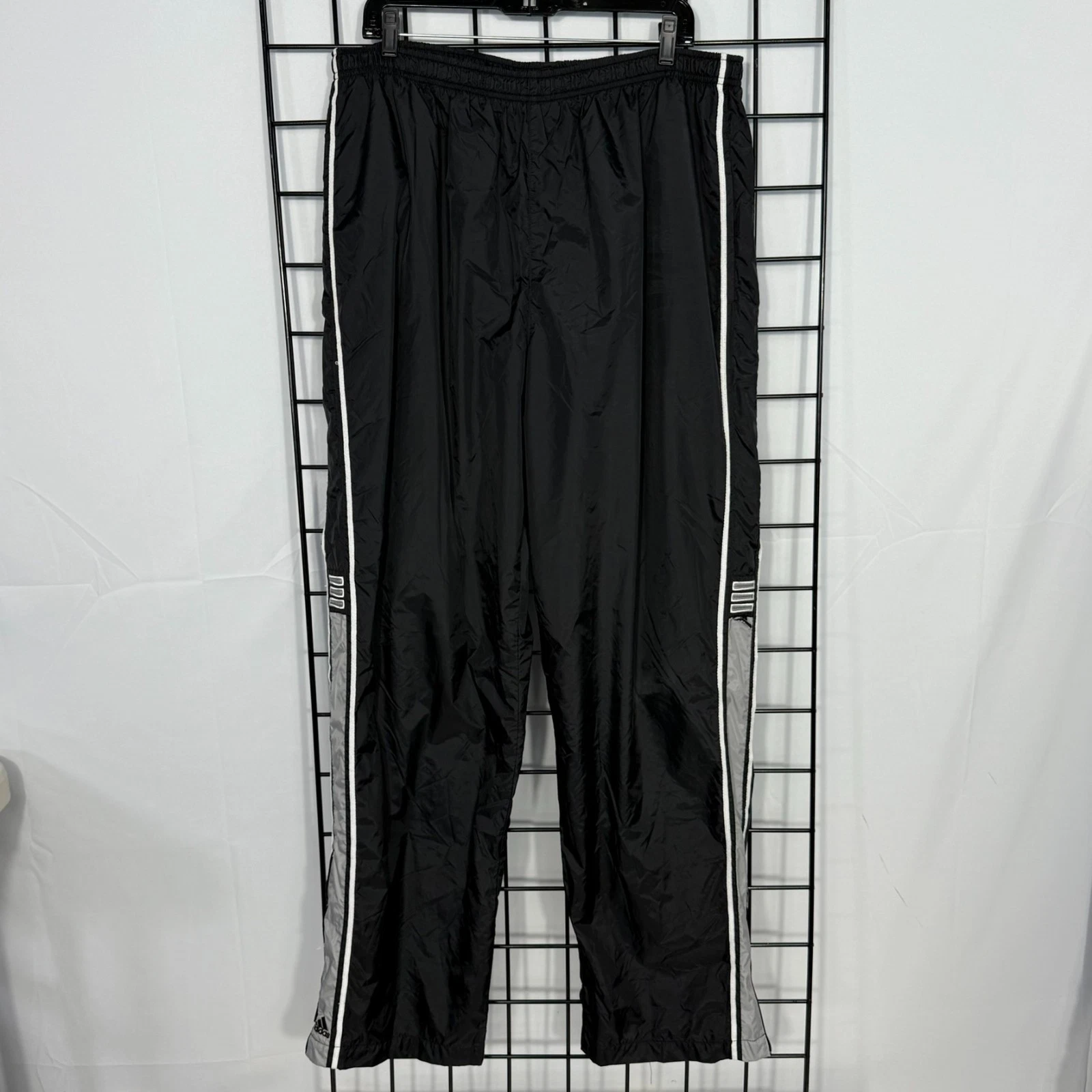 Vintage Adidas Trefoil Windbreaker Track Pants Mens 2XL Black Y2K Streetwear Gym