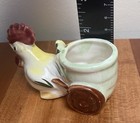 Vintage Ceramic Rooster Pulling Egg Cart Toothpick Holder 1950’s Japan Easter — photo 7