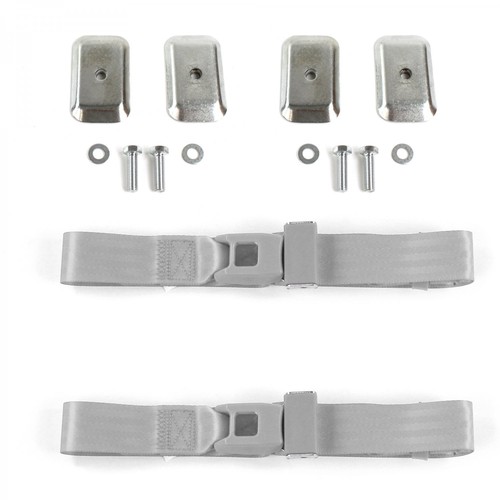 Nash Ambassador 1933-1957 Standard 2pt G/G Belt Kit w/Brackets-2 Belts - Picture 1 of 8