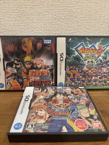 Nintendo Ds Software Set Of 3 Naruto 5 One Piece 2 Inazuma Eleven