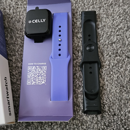 Celly Smartwatch Blood Pressure,heart Monitor. Purple New - Picture 2 of 4