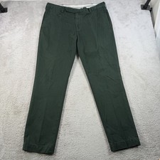 Vintage Polo Ralph Lauren Pants Mens 36x32 Green Chino Tapered Casual Cotton