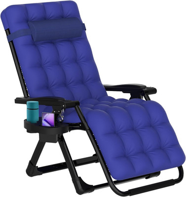 Zero Gravity Lounge Chair, Foldable Outdoor Recliner with Detachable Cushion, Po