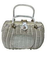 Vintage 1950 white lucite bag From the mid Century Era