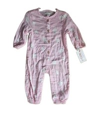 NWT Cat Jack Baby Girls Halloween Ghost Romper Pink 6-9 Months