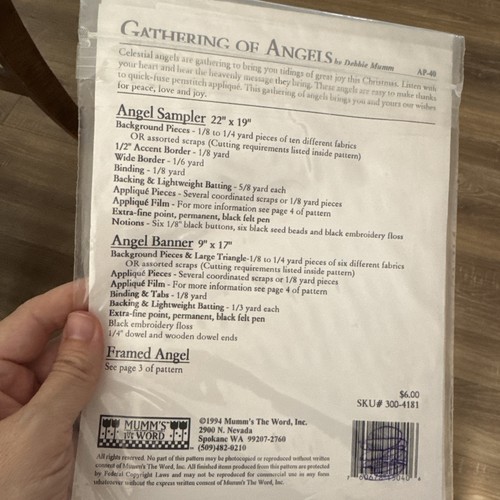 Gathering of Angels Banner, Sampler Pattern - Mumm's The Word by Debbie Mumm - Picture 2 of 5