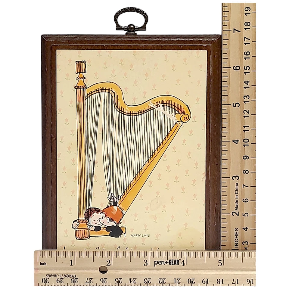 Placa de pared de madera de colección 1974 Hallmark Lollipops Love Is Friendship set to Music Foto 2 de 4