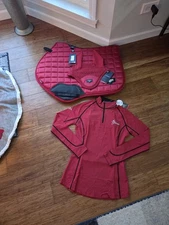 LeMieux Chilli Red Saddle Pad Matchy Set  W/XS Shirt New With Tags
