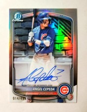Angel Cepeda 2025 Bowman Chrome AUTO Prospect REFRACTOR 014/499 Chicago Cubs z23