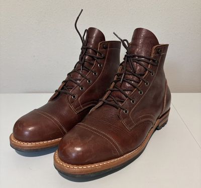 #ad Truman Boot Co. Leather Cap Toe Boots Size 12D $300.00