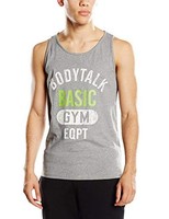 Bodytalks Herren T-Shirt Kurzarmshirt Oberteil Fitness Shirt, Grau Melange Gr. S