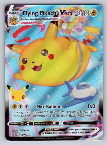 Pokemon Flying Pikachu VMAX 007/025 Holo Ultra Rare Celebrations NM