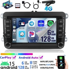 Android 15 Autoradio Carplay GPS RDS 6+128G Für VW GOLF 5 6 Plus Passat Touran