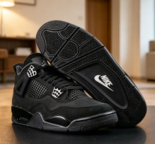 Jordan 4 Retro "Black Cat" 2025 Men's Mid Top Basketball Shoes
