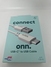 Connect onn 6 ft USB to USB-C Cable-White OPE...