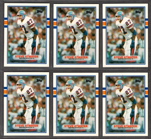 Lot (6) 1989 Topps Traded #52T Steve Atwater rc HOF Broncos BXCP63 great4 ttm
