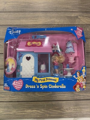 Fisher-Price Disney My First Princess Dress 'n Spin Cinderella Playset New