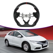 For Honda Civic Si 9th Gen 2012-15 Hydro Dip D-shape Flat Bottom Steering Wheel