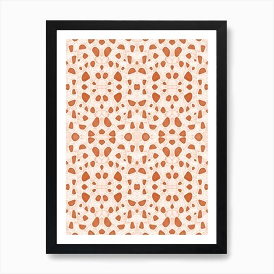 Marokkanischer Ton Zellige Kunstdruck Gerahmt Wandbild Poster Leinwanddruck Bild
