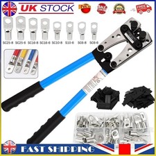 Heavy Duty Battery Cable Crimping Tool Wire Lugs Crimper Terminal Connectors Set
