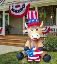 4FT Patriotic Independence Day 4th of July Inflatable Highland Blue Red White