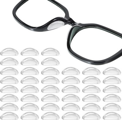 30 Pair Clear Silicone Glasses Nose Pads Stick On Non Slip 1cm Cushions