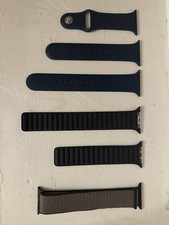 3 Genuine Apple Watch Bands - Sport Band, Sport Loop,  Finewoven Navy 44/45mm 
