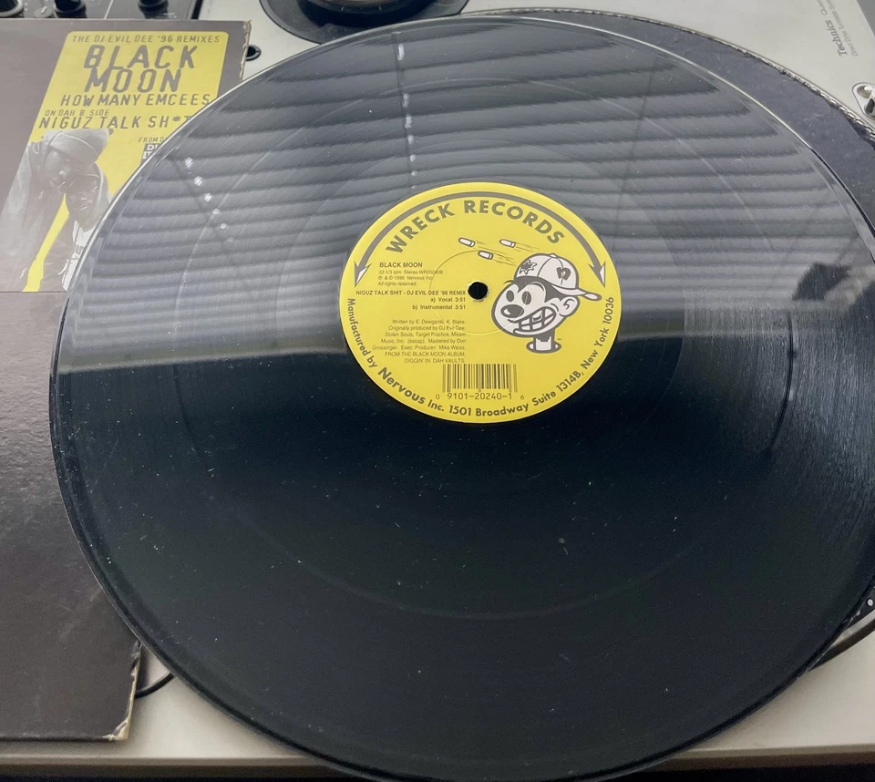 Black Moon – How Many Emcees Rmx OG 1996 Press 12" PROMO In OG Cover VG+/VG - Image 2 of 2