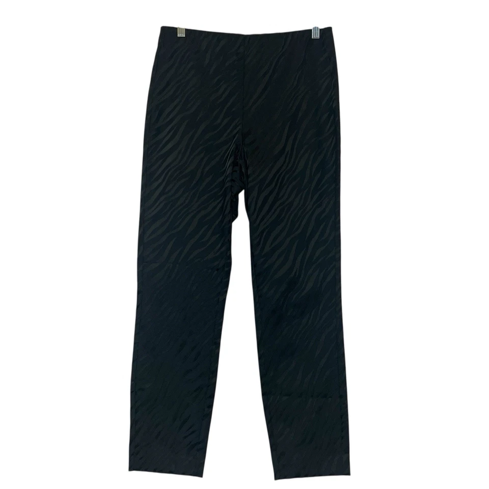 Pantalón de mujer Rag & Bone Simone tobillo cebra negro talla 10 jacquard tiro alto Foto 3 de 4