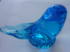 Vintage Blue Bird of Happiness Signed 1988 Leo Ward