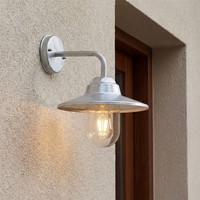 Wandleuchte AußEn Silber E27 IP44 Maritim Glas Metall AußEnleuchte Garten