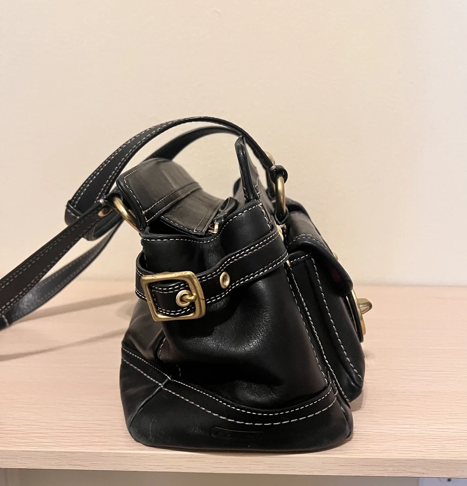 Bolso de mano Coach Mandy Courier Legacy de cuero F13130 Foto 4 de 4