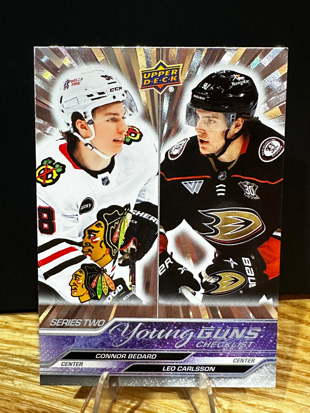 2023 UPPER DECK #500 YOUNG GUNS CHECKLIST CONNOR BEDARD LEO CARLSSON OUTBURST RC