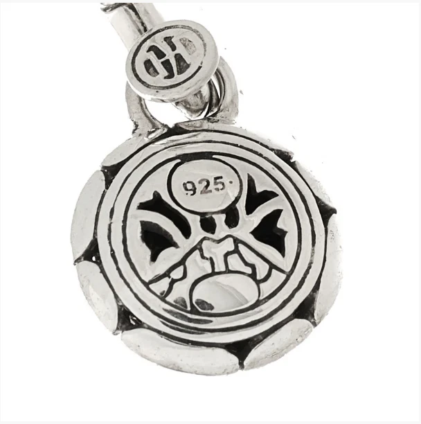 Pendientes colgantes Kali Batu de plata esterlina con zafiro negro John Hardy Foto 4 de 4